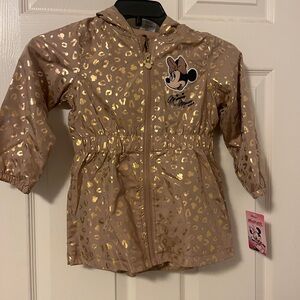 Size 4T Minnie Mouse rain jacket.